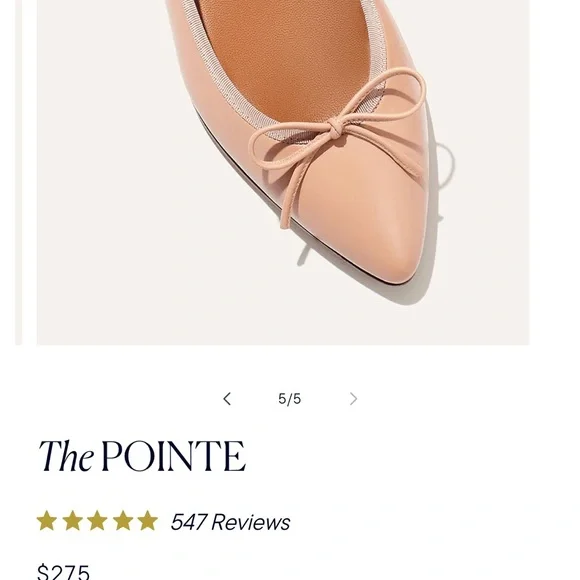 Margaux Women's Cream Ballet Flats - 7 Narrow - Picture 7 of 9